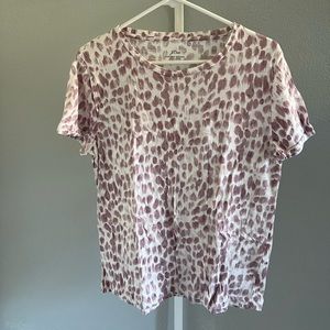 purple printed jcrew tee